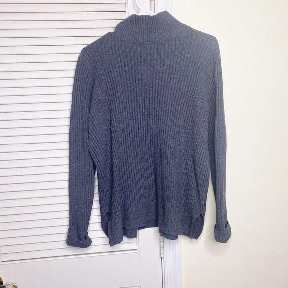 Banana Republic Factory Sweater Womens SZ Medium Wool Blend Ribbed Mock Neck - Picture 2 of 7